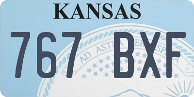 KS license plate 767BXF