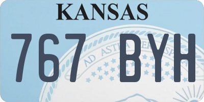 KS license plate 767BYH
