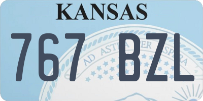 KS license plate 767BZL