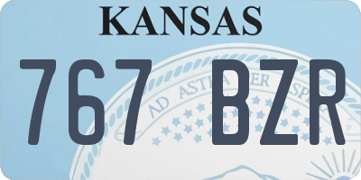 KS license plate 767BZR