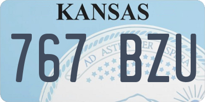 KS license plate 767BZU
