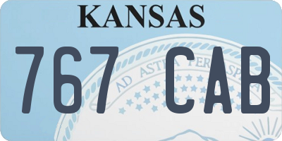 KS license plate 767CAB