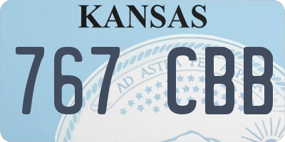 KS license plate 767CBB