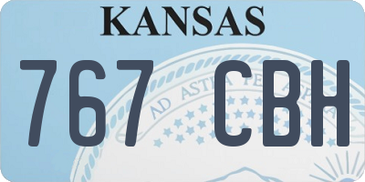 KS license plate 767CBH