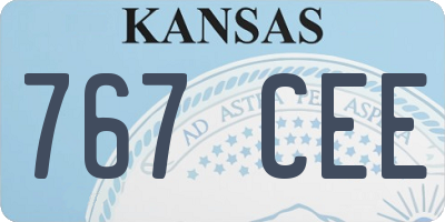 KS license plate 767CEE