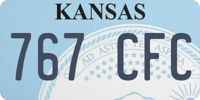 KS license plate 767CFC