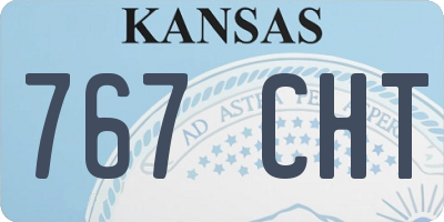 KS license plate 767CHT