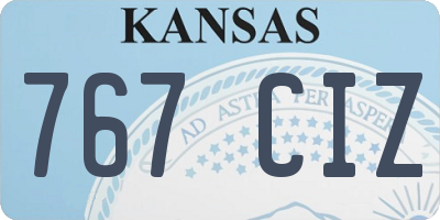 KS license plate 767CIZ