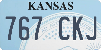 KS license plate 767CKJ