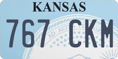 KS license plate 767CKM