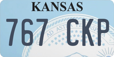 KS license plate 767CKP