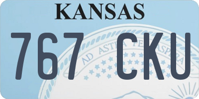 KS license plate 767CKU
