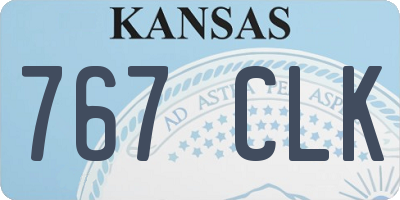 KS license plate 767CLK