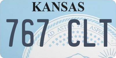 KS license plate 767CLT