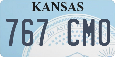KS license plate 767CMO