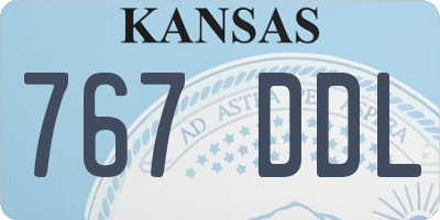 KS license plate 767DDL