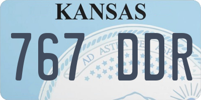 KS license plate 767DDR