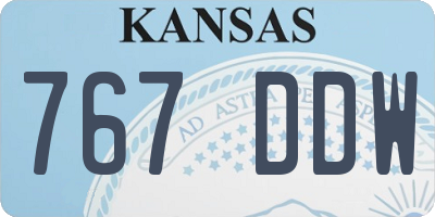 KS license plate 767DDW