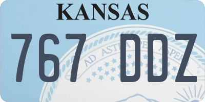 KS license plate 767DDZ