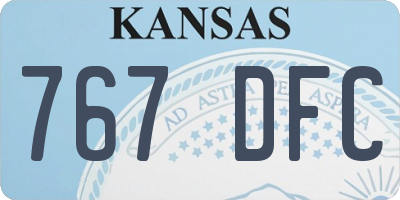 KS license plate 767DFC