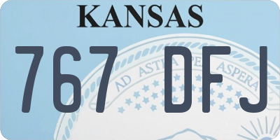KS license plate 767DFJ