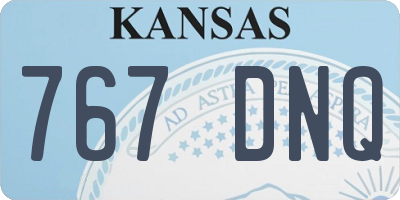 KS license plate 767DNQ