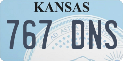 KS license plate 767DNS