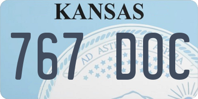 KS license plate 767DOC