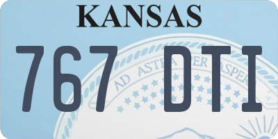KS license plate 767DTI