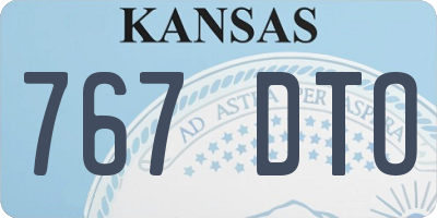 KS license plate 767DTO