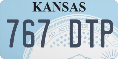 KS license plate 767DTP