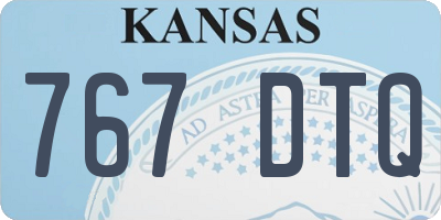 KS license plate 767DTQ