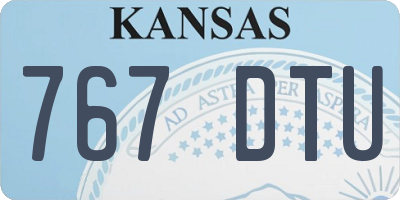 KS license plate 767DTU
