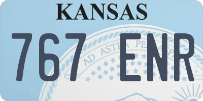 KS license plate 767ENR