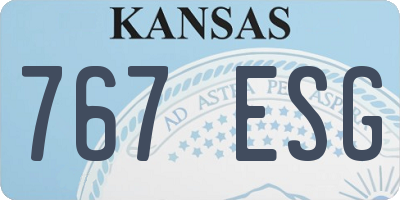 KS license plate 767ESG