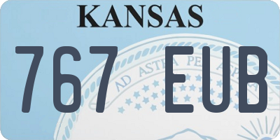 KS license plate 767EUB