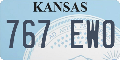 KS license plate 767EWO