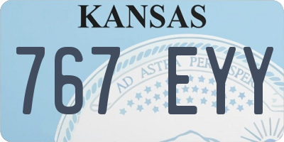 KS license plate 767EYY
