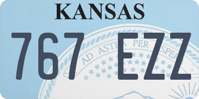 KS license plate 767EZZ
