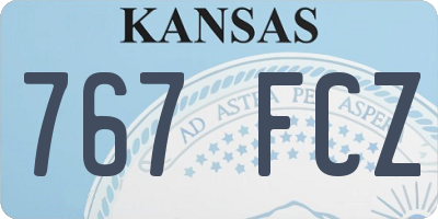 KS license plate 767FCZ