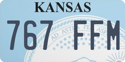 KS license plate 767FFM