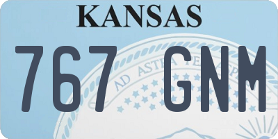 KS license plate 767GNM