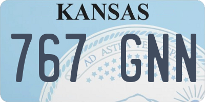 KS license plate 767GNN