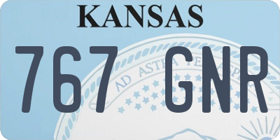 KS license plate 767GNR