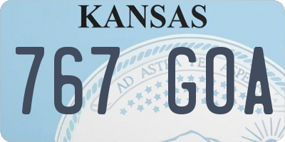 KS license plate 767GOA