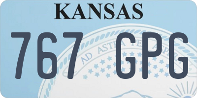 KS license plate 767GPG
