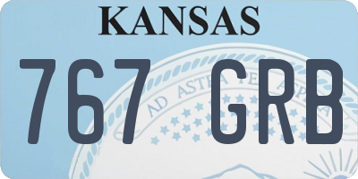 KS license plate 767GRB