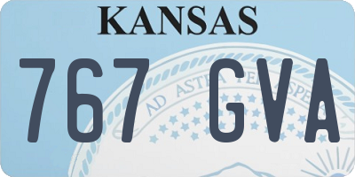 KS license plate 767GVA
