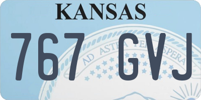 KS license plate 767GVJ