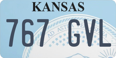 KS license plate 767GVL